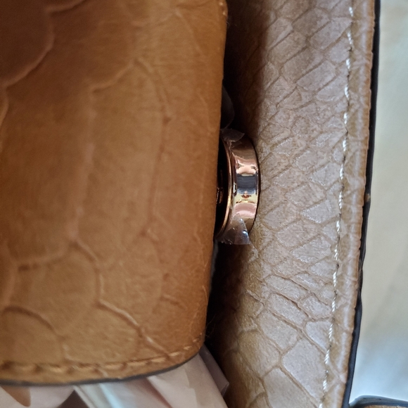 Jessica Simpson Tonal Python Pecan Gia Satchel Women Handbags Purse - Picture 12 of 16